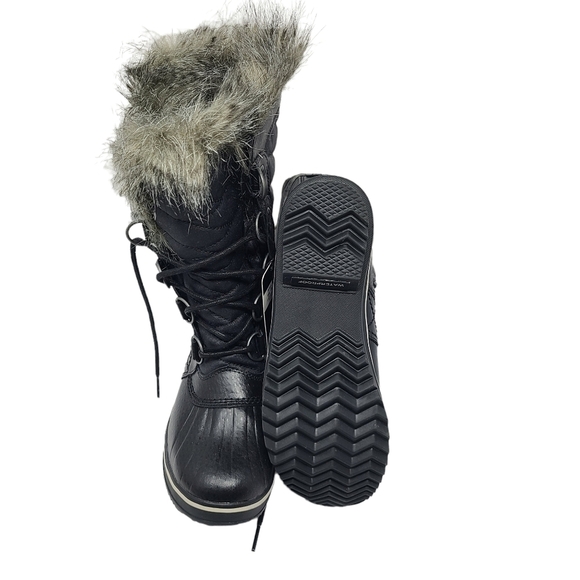 SOREL Tofino II' Faux Fur Lined Waterproof Boot Black Women’s Size 6.5 FLAWED - Picture 9 of 11